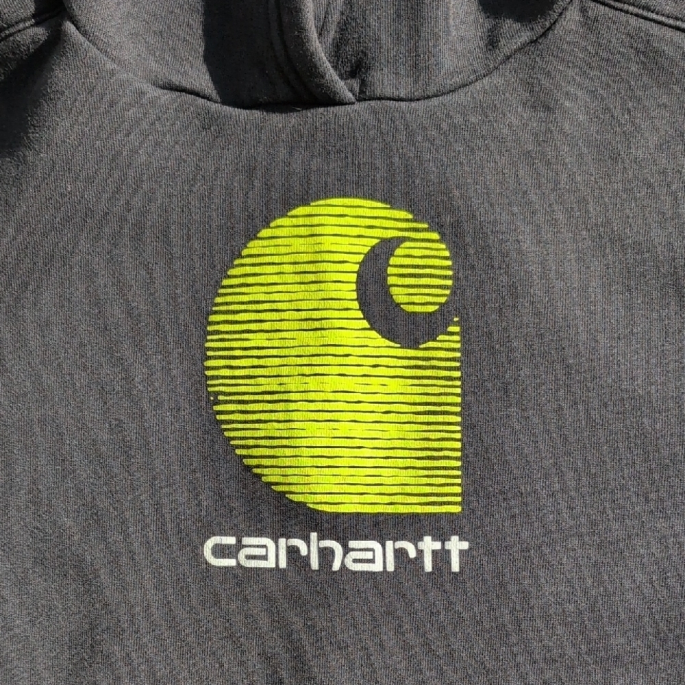 14/16 Carhartt Black and Yellow Sweatshirt for Effortless Style - Picture 3 of 5